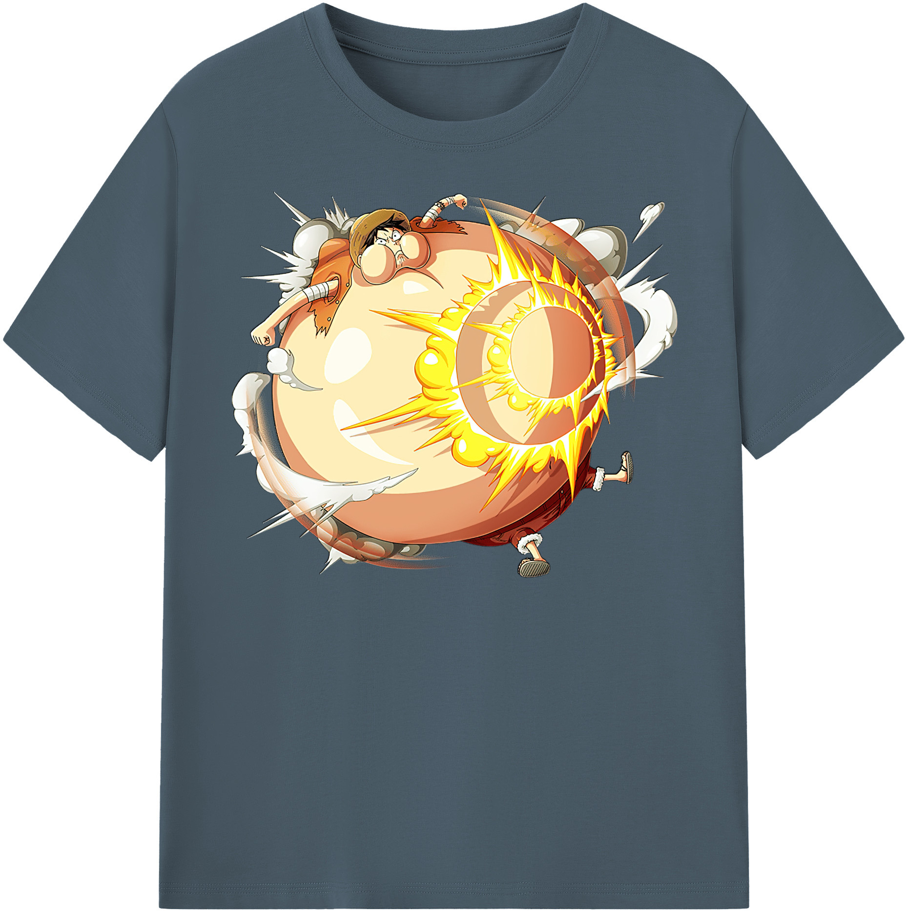 ワンピース モンキー・D・ルフィ ONE PIECE Monkey D. Luffy 綿100％半袖Tシャツ（フロントプリント）